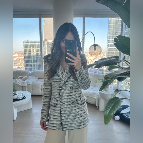 Zara textured tweed blazer XS - Picture 2 of 6